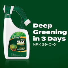 Scotts Liquid Green Max Lawn Food bottle side view