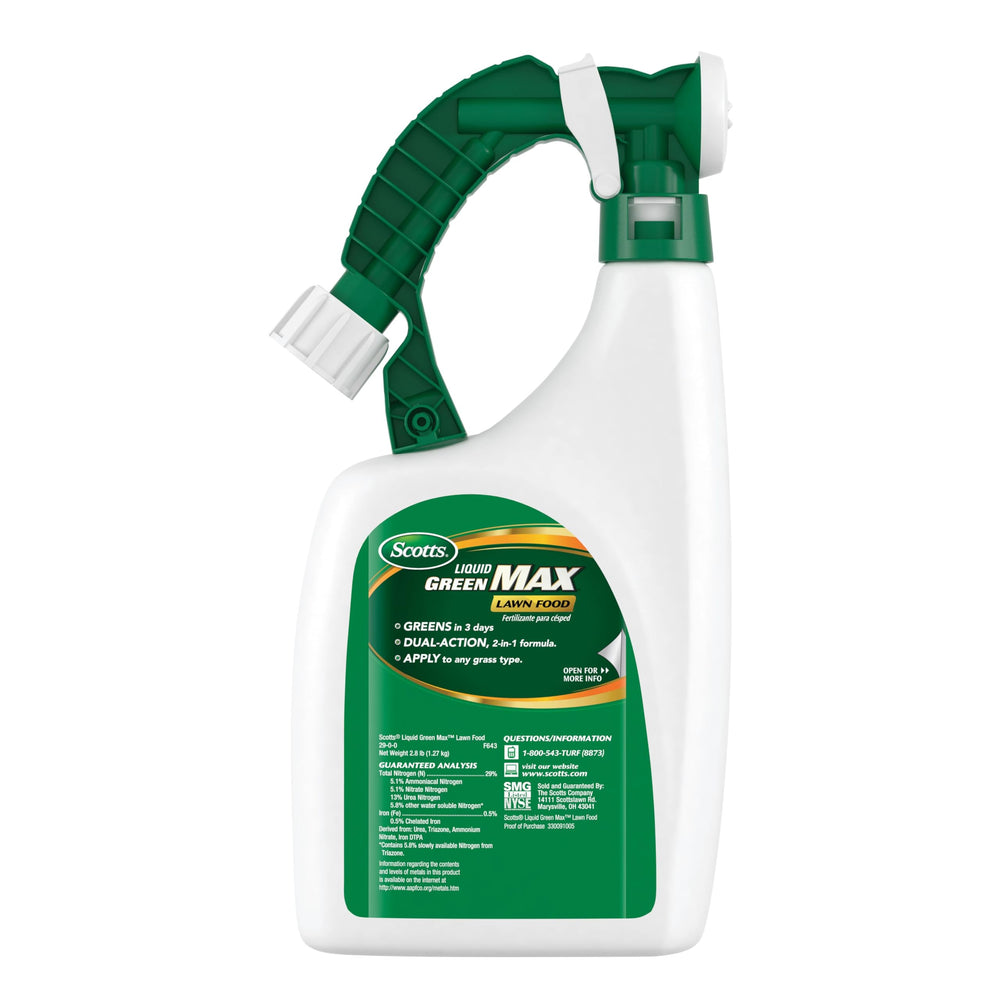 Scotts Liquid Green Max Lawn Food in use on grass