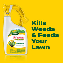 Scotts Liquid Turf Builder application in garden
