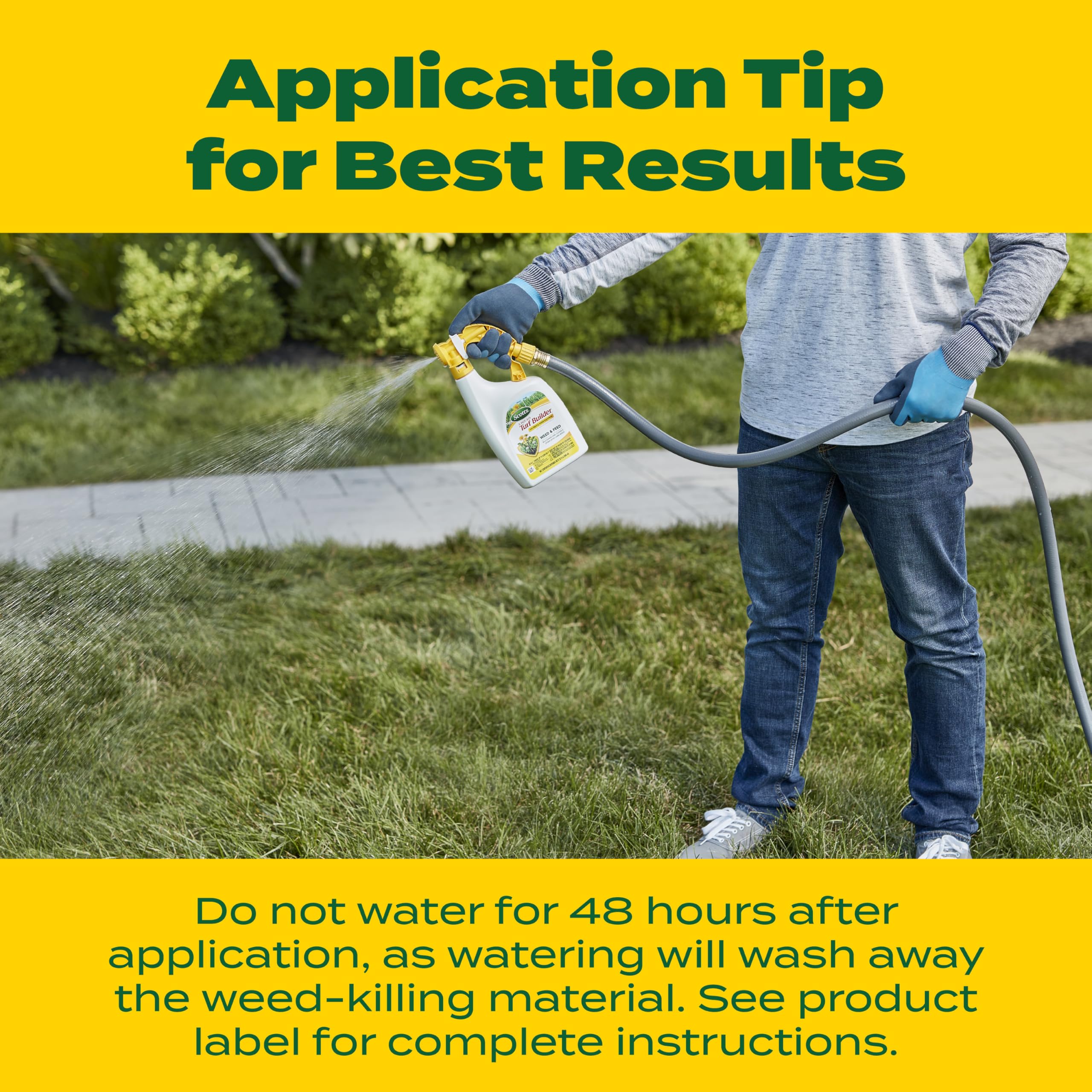 Scotts Liquid Turf Builder in use on lawn