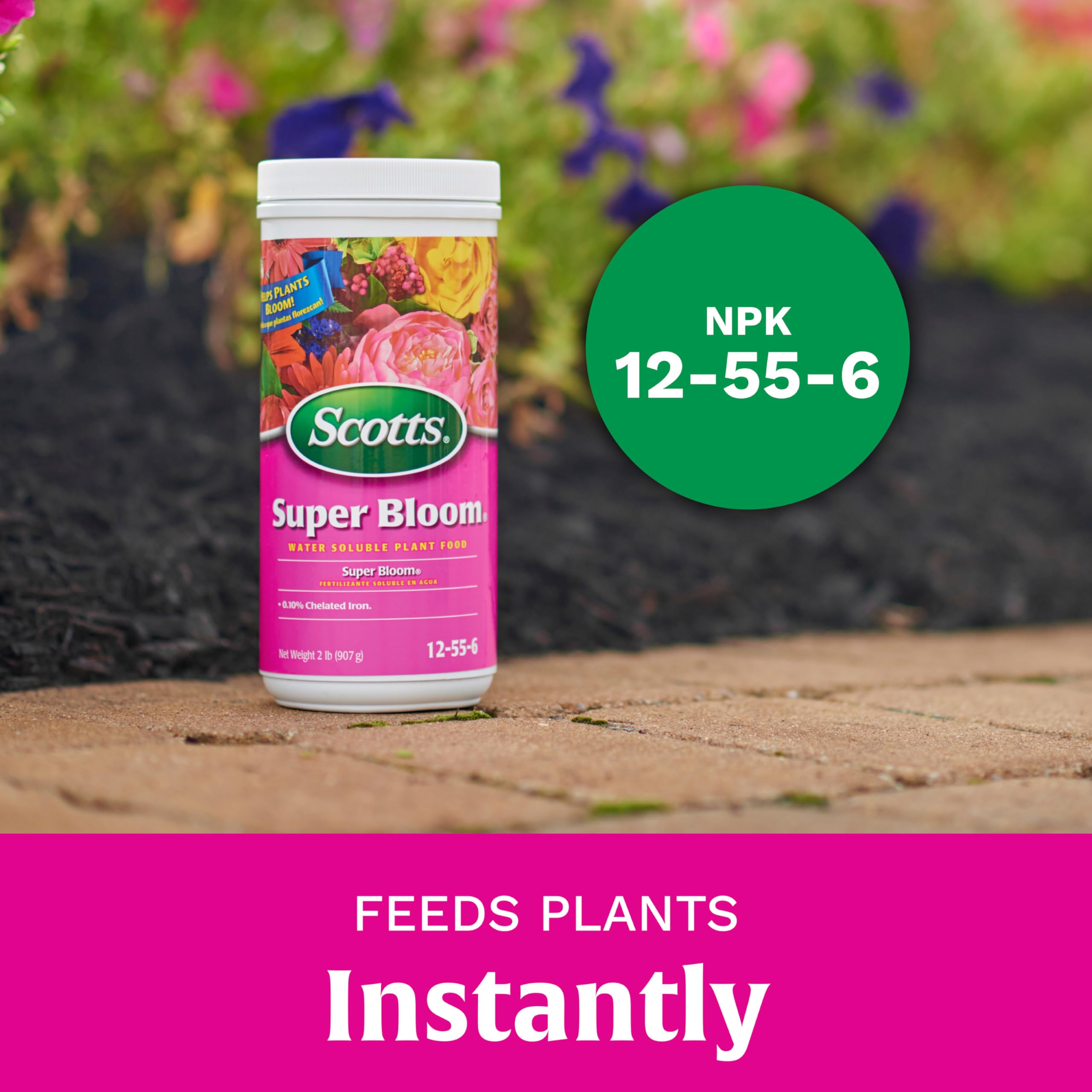 Scotts Super Bloom plant food applied to fruiting plants