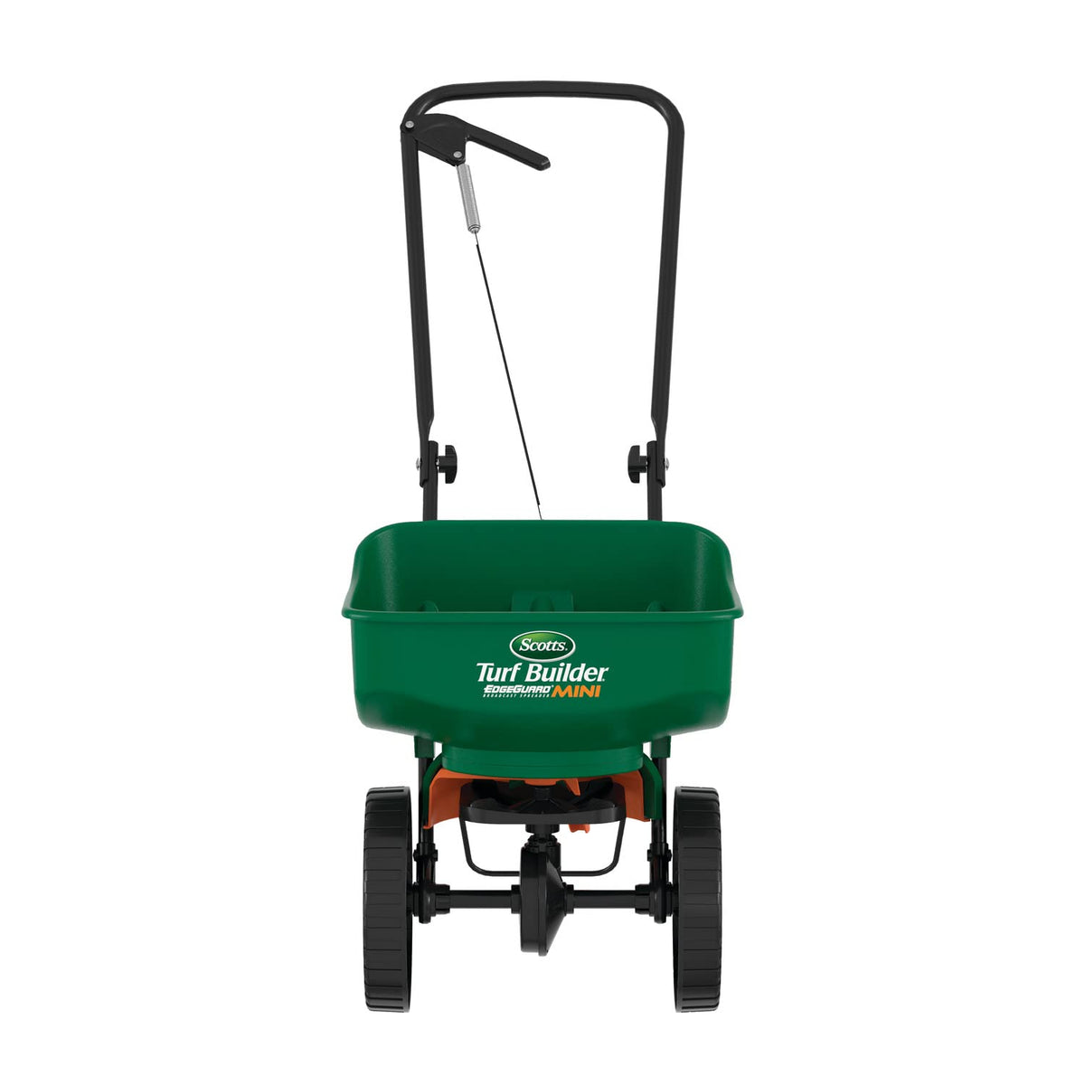 Scotts Turf Builder EdgeGuard Mini Broadcast Spreader front view