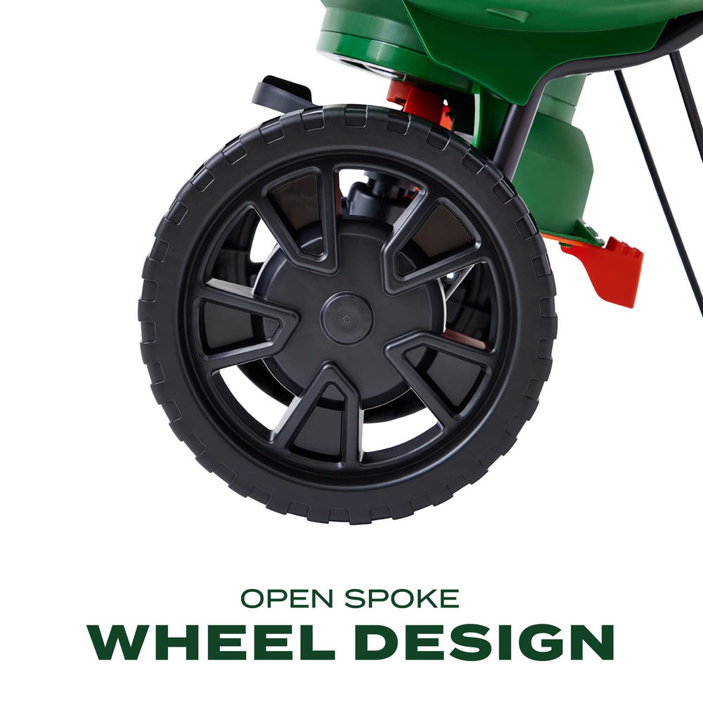 Scotts Turf Builder EdgeGuard Mini Spreader in use on lawn