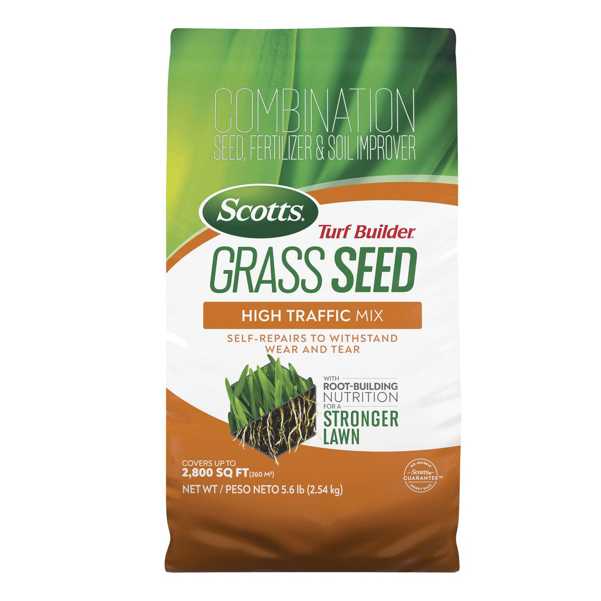 Scotts Turf Builder Grass Seed High Traffic Mix 5.6 lb front view