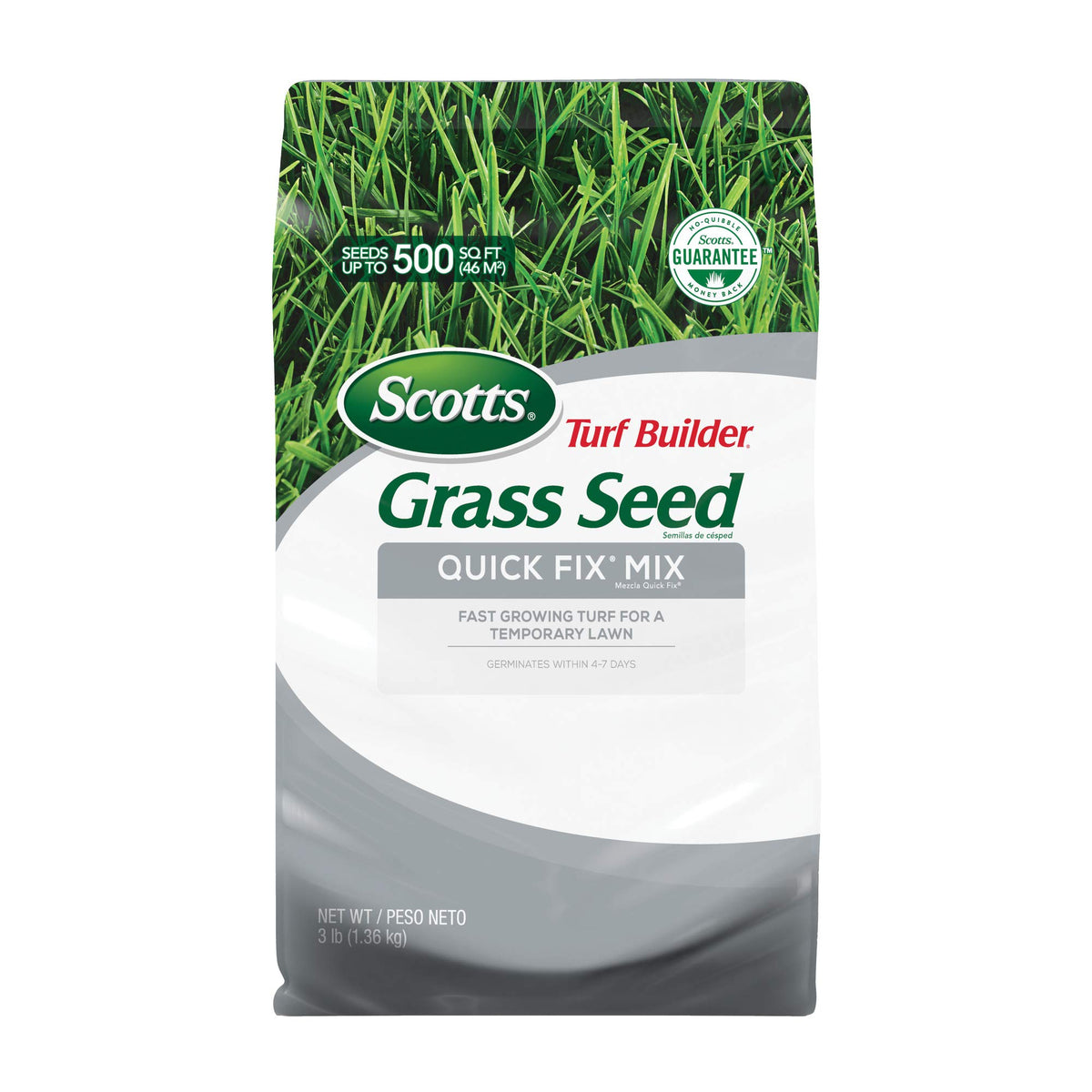 Scotts Turf Builder Grass Seed Quick Fix Mix 3 lbs front view