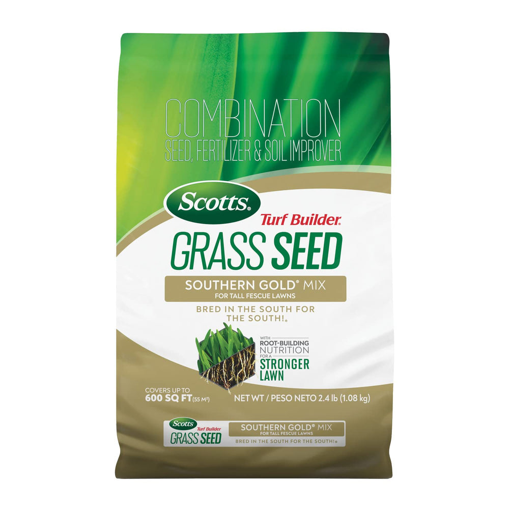 Scotts Turf Builder Grass Seed Southern Gold Mix 2.4 lbs front view