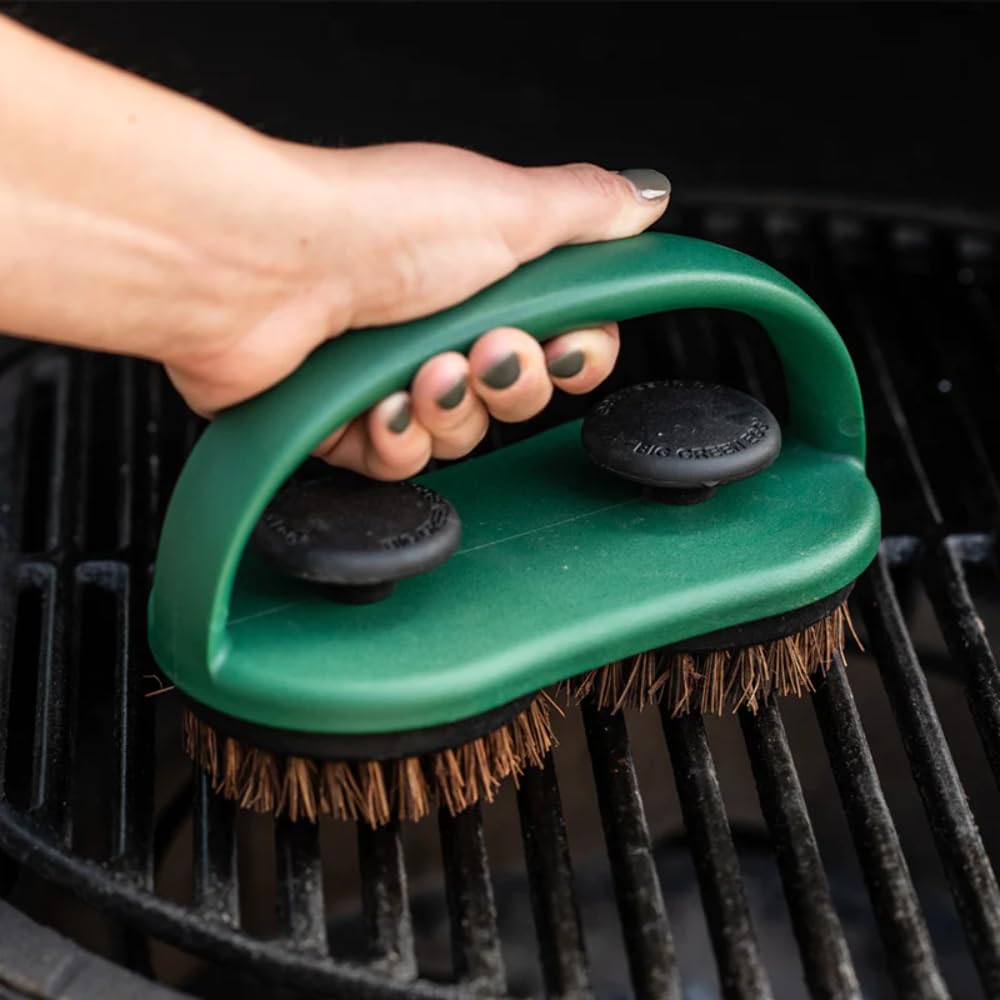 Scraper included with Big Green Egg SpeediClean Grill Brush