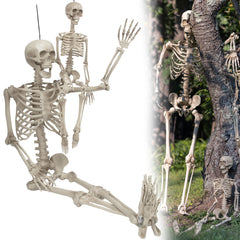 SCS Direct Halloween skeletons on a front porch