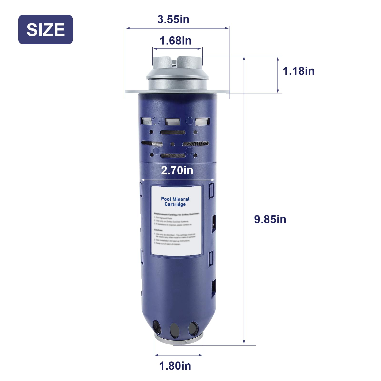 sdanbom W28000-W28002 mineral cartridge installed in pool system