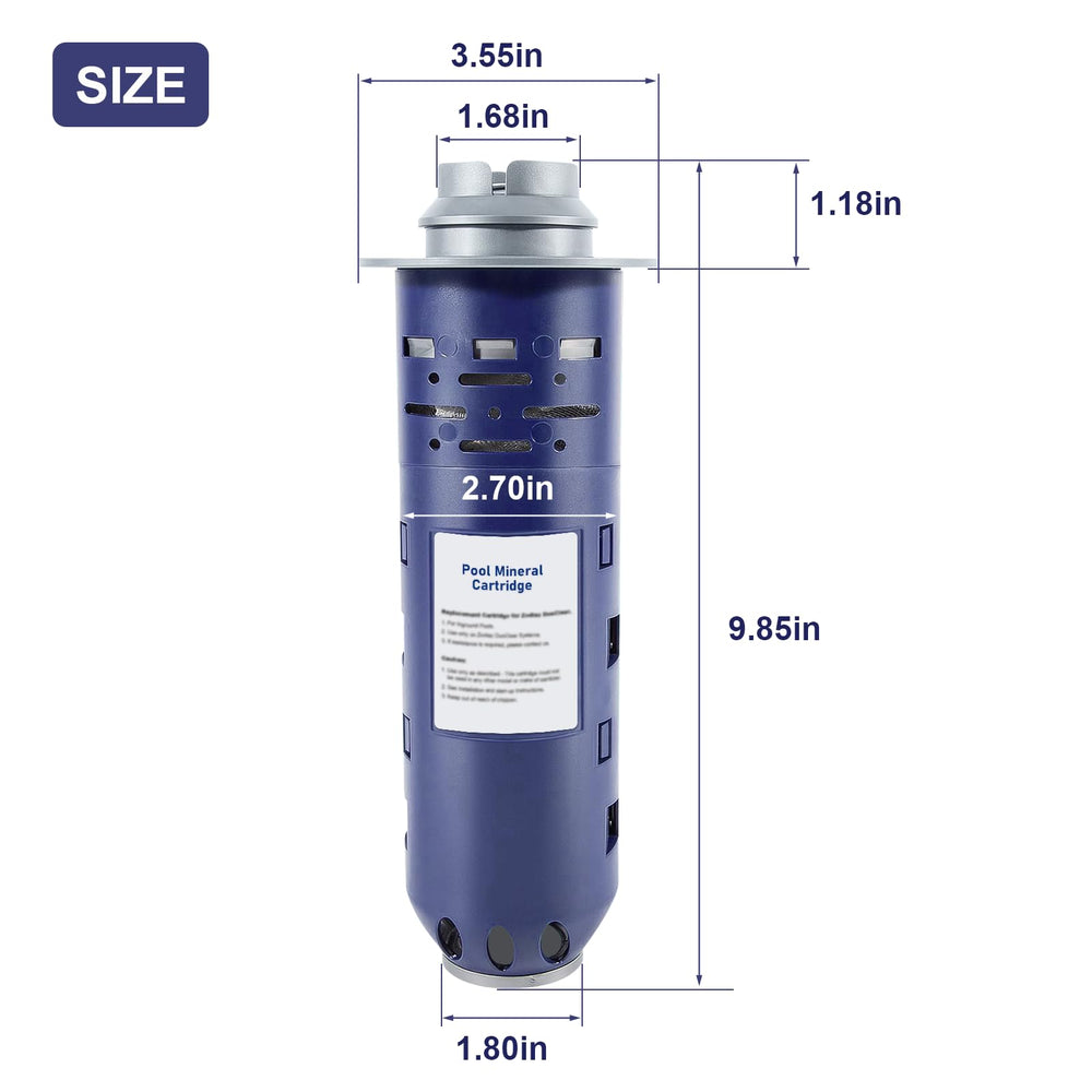 sdanbom W28000-W28002 mineral cartridge installed in pool system
