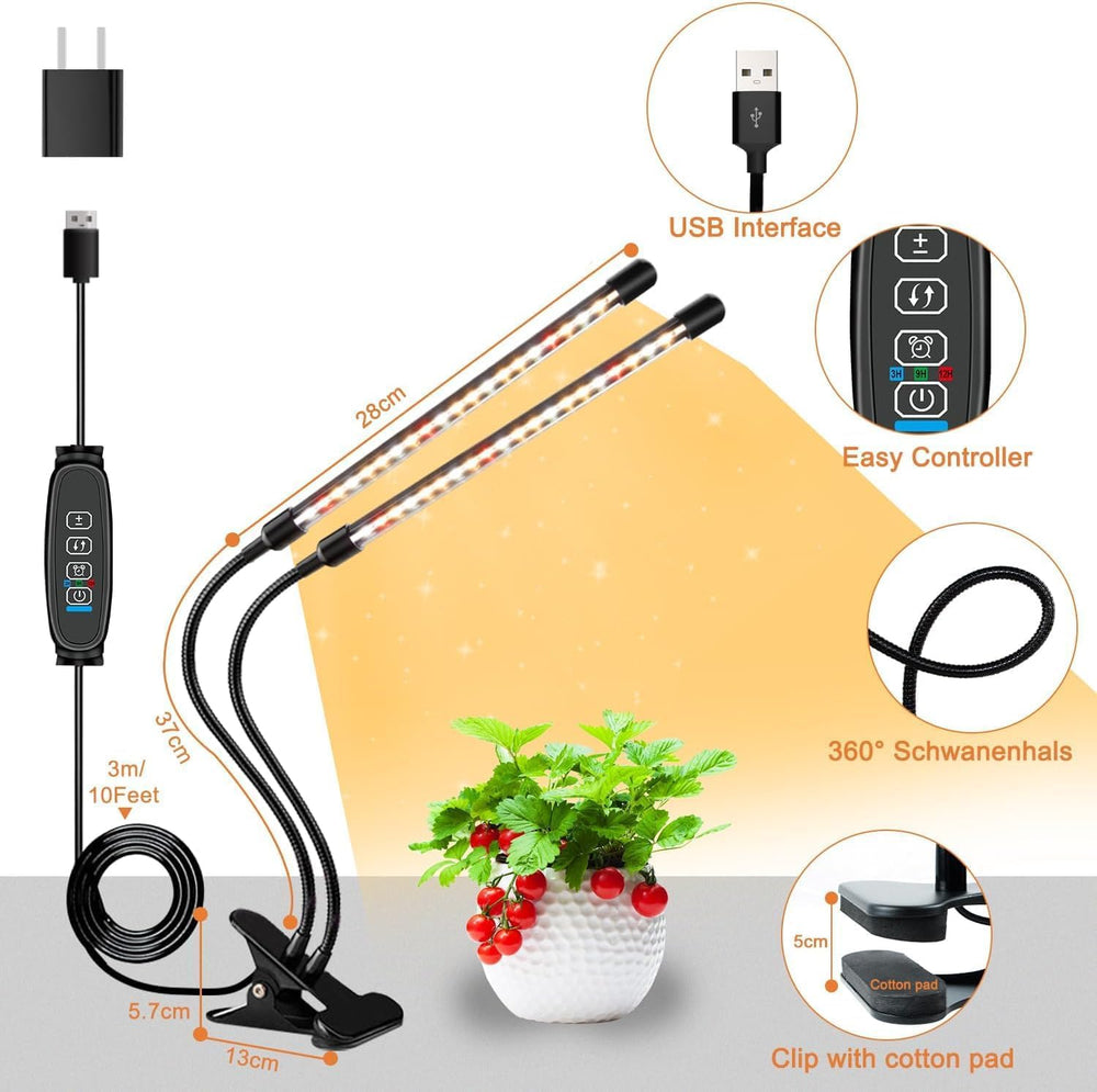 SDOVUERC Grow Light in use with indoor plants