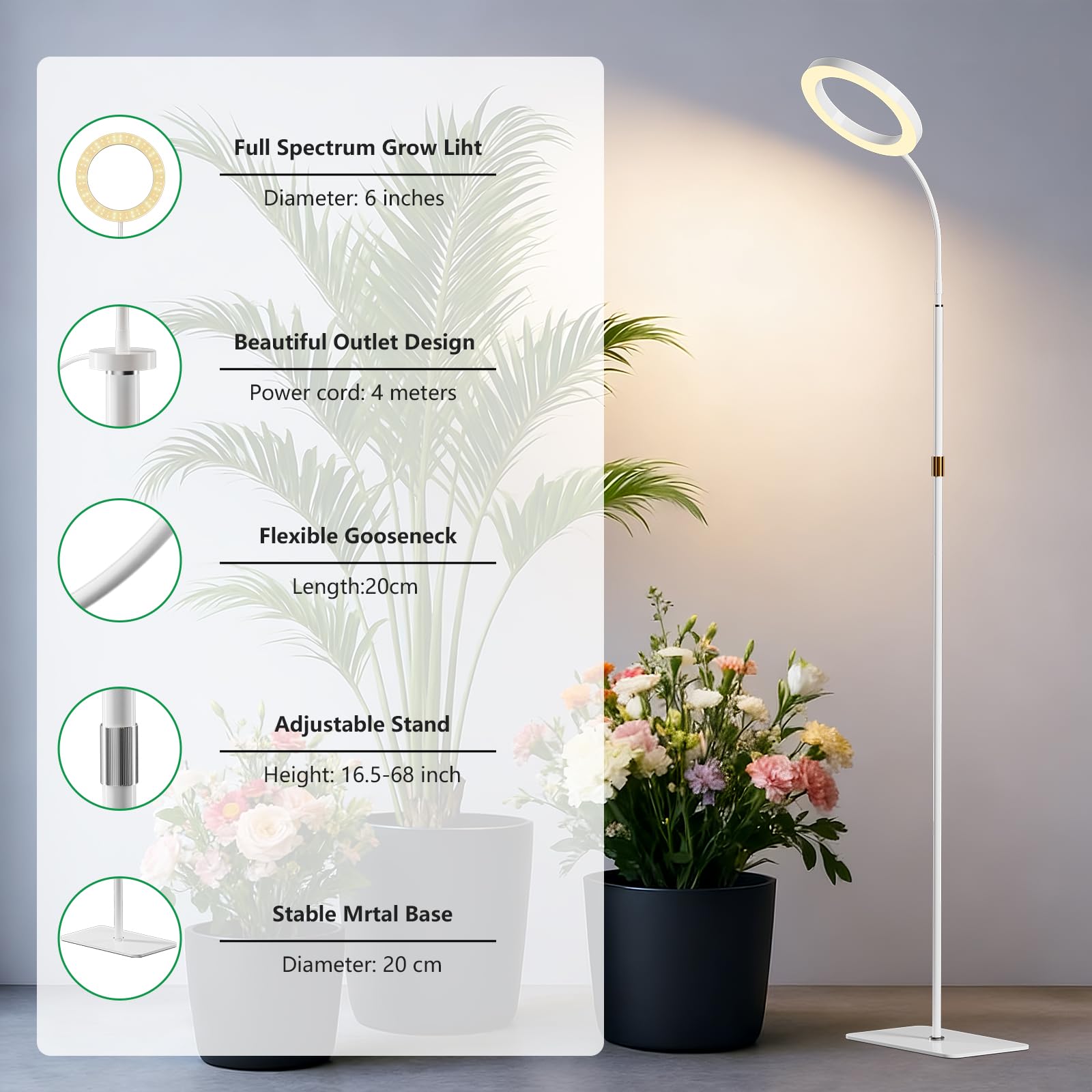 SDOVUERC Grow Light in use with indoor plants