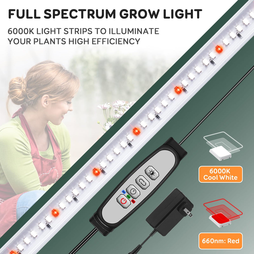 SDOVUERC Grow Light Strips installation options with zip ties