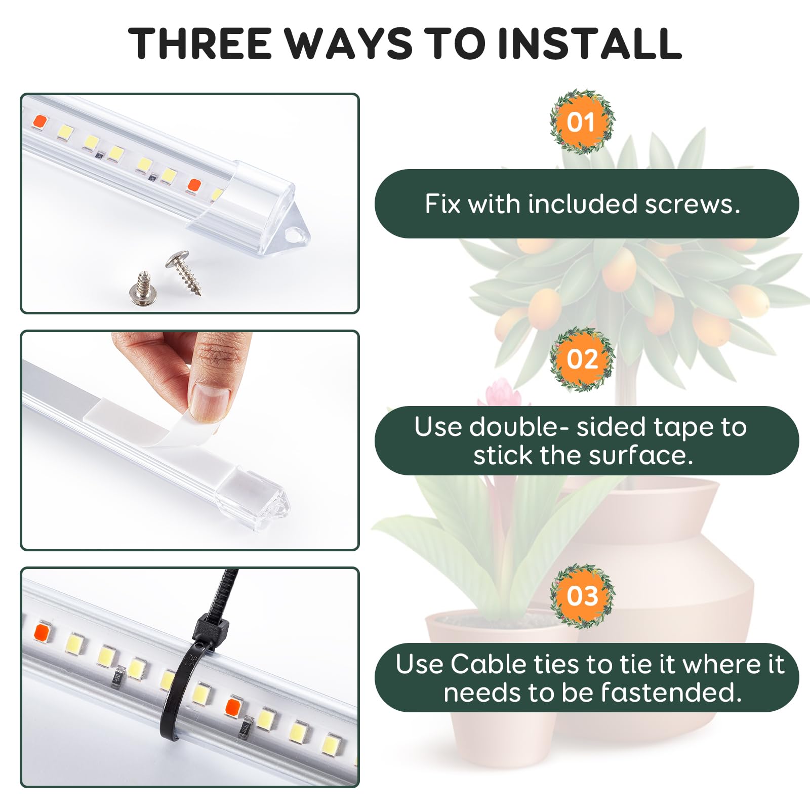 SDOVUERC Grow Light Strips packed with accessories