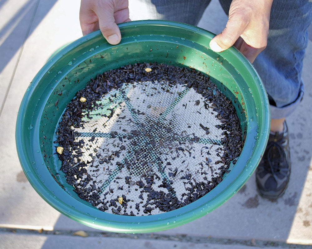 SE Classifier Sifting Pan green with 1/8 inch stainless steel mesh