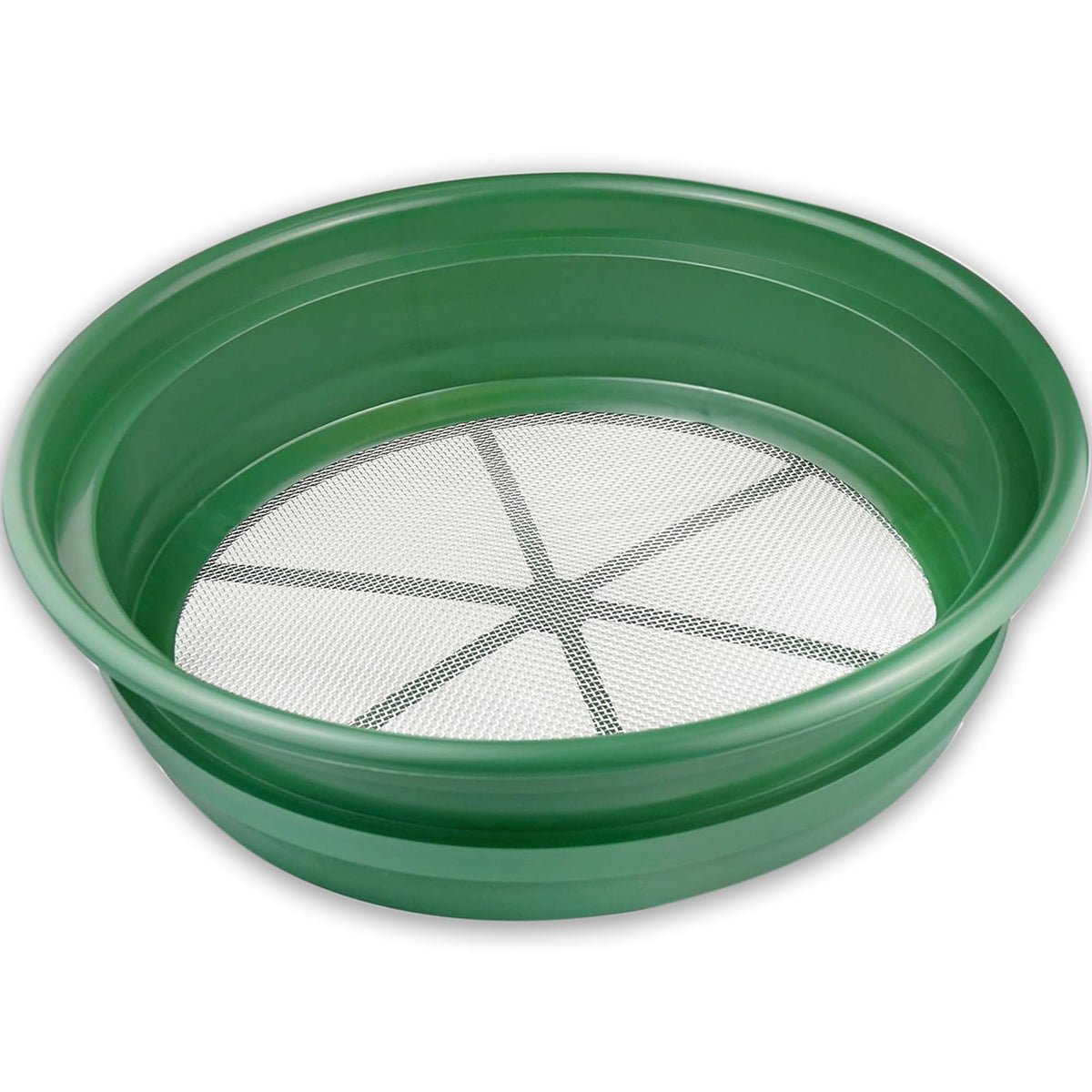 SE Gold Prospecting Stackable Classifier Pan front view in green
