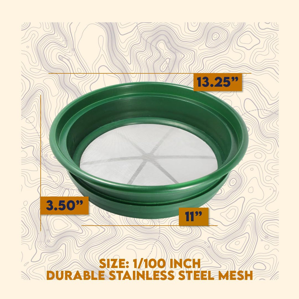 SE Stackable Gold Prospecting Pan stacked with other classifiers