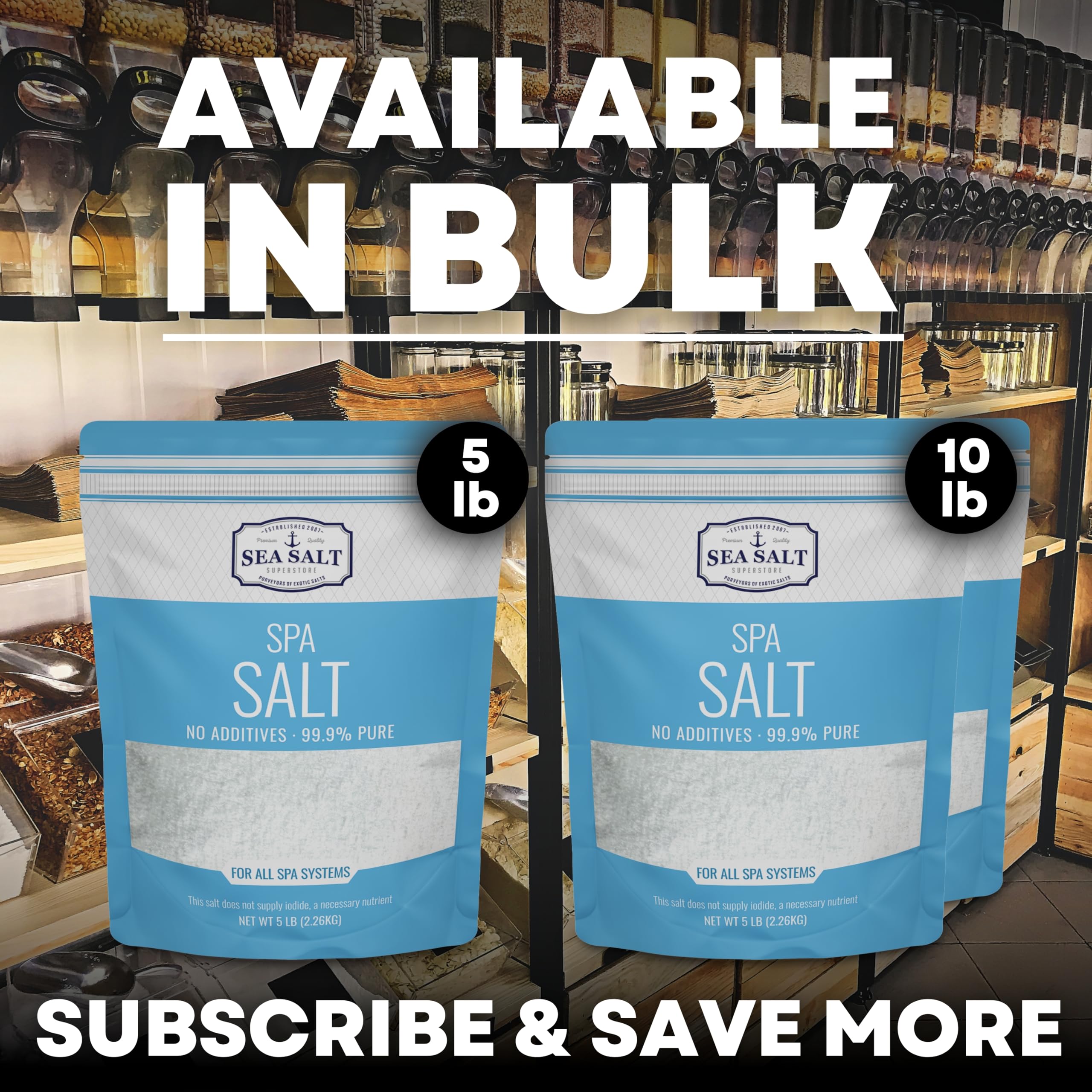 Sea Salt Superstore Hot Tub Spa Salt being poured