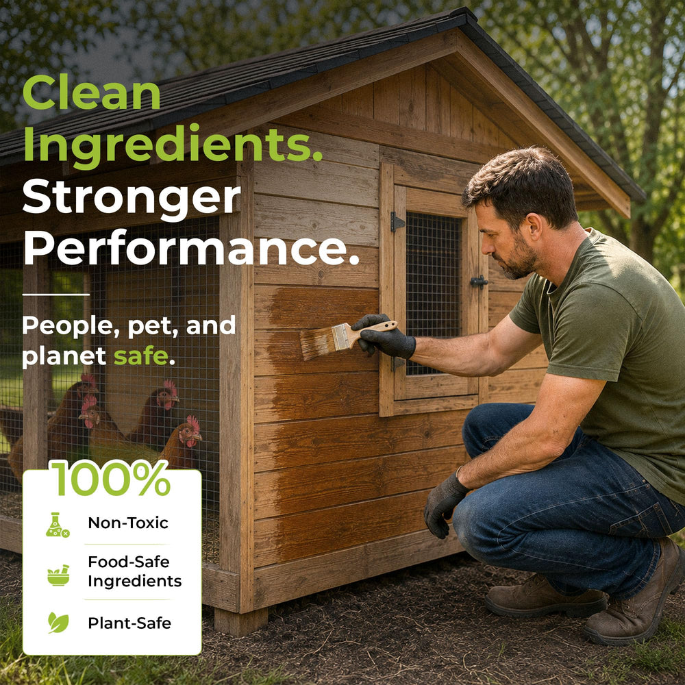 Seal It Green Garden Box Sealer application on wood