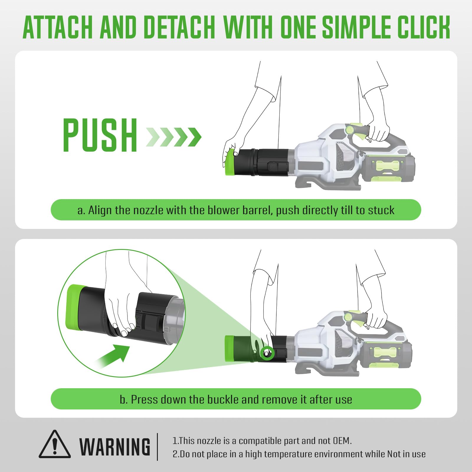 Sealegend Short Blower Attachment showing adjustable head feature