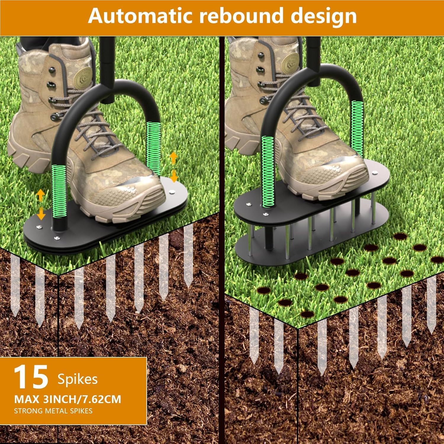 seasky Lawn Aerator packaging and specifications