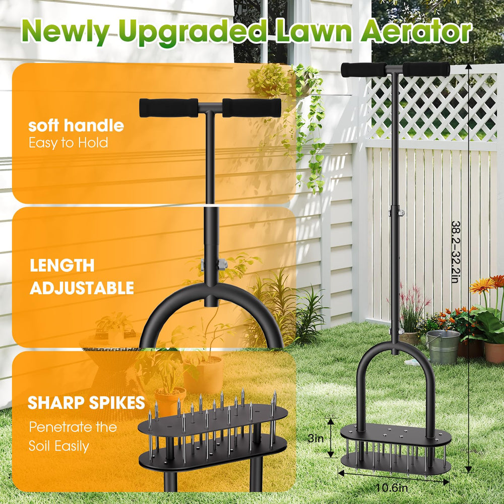 seasky Lawn Aerator side view with spikes retracted