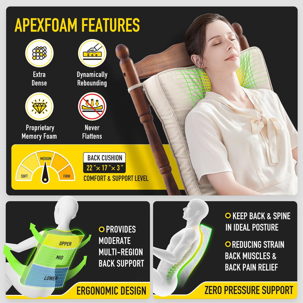 Seat cushion of SUNROX Rocking Chair Cushion Set