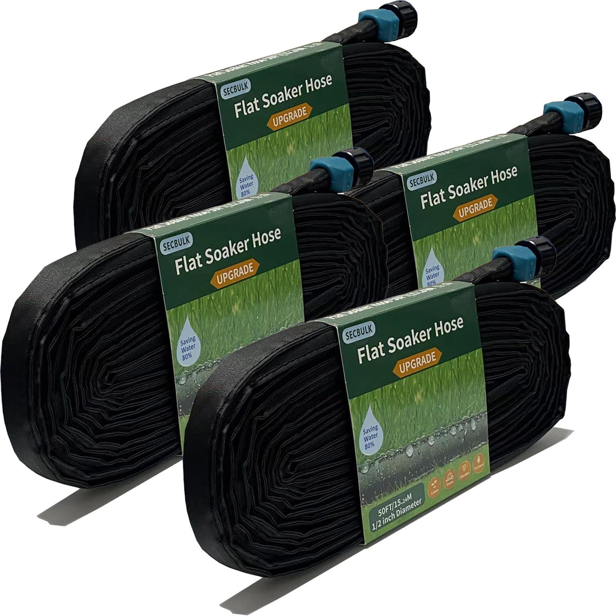 Secbulk 200 ft flat soaker hose front view