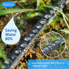 Secbulk Flat Soaker Hose connection end with rust-resistant cap
