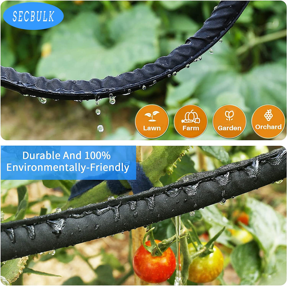 Secbulk soaker hose with attached rust-resistant end cap