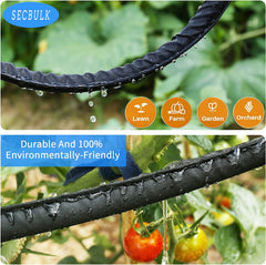 Secbulk soaker hose with attached rust-resistant end cap