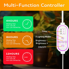 Secefeao LED Grow Light in use over indoor plants