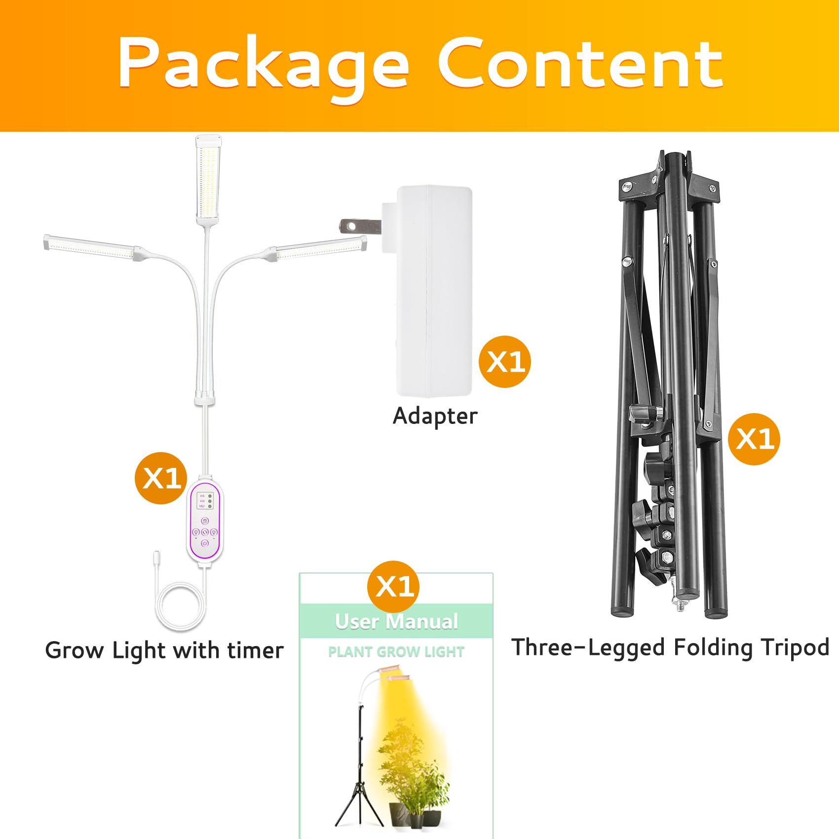 Secefeao LED Grow Light with plants in indoor setting