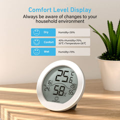 SECRUI Hygrometer mounted on a wall for easy access