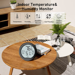 SECRUI Hygrometer Thermometer display showing temperature and humidity