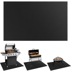 SecuCaptain Under Grill Mat 48x36 inches, black, front view
