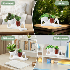 Sederikun Face Planter with tray and saucer
