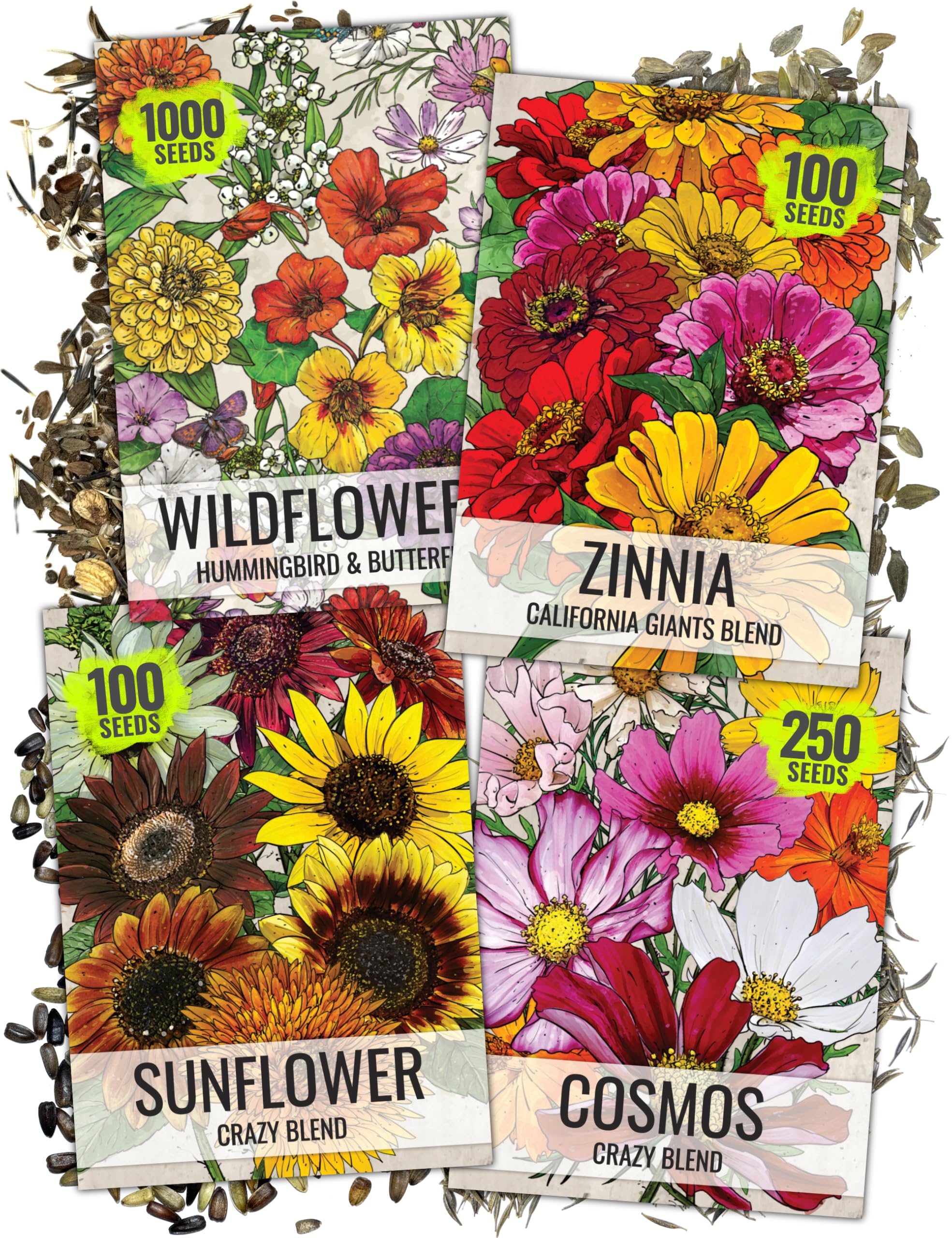 Seed Needs Butterfly Garden Variety Pack of 4 flower seeds front view