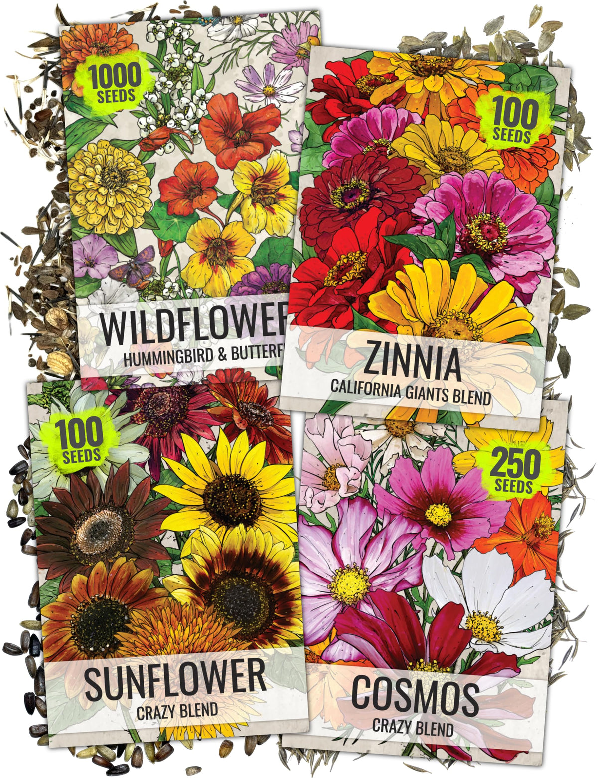Seed Needs Butterfly Garden Variety Pack of 4 flower seeds front view