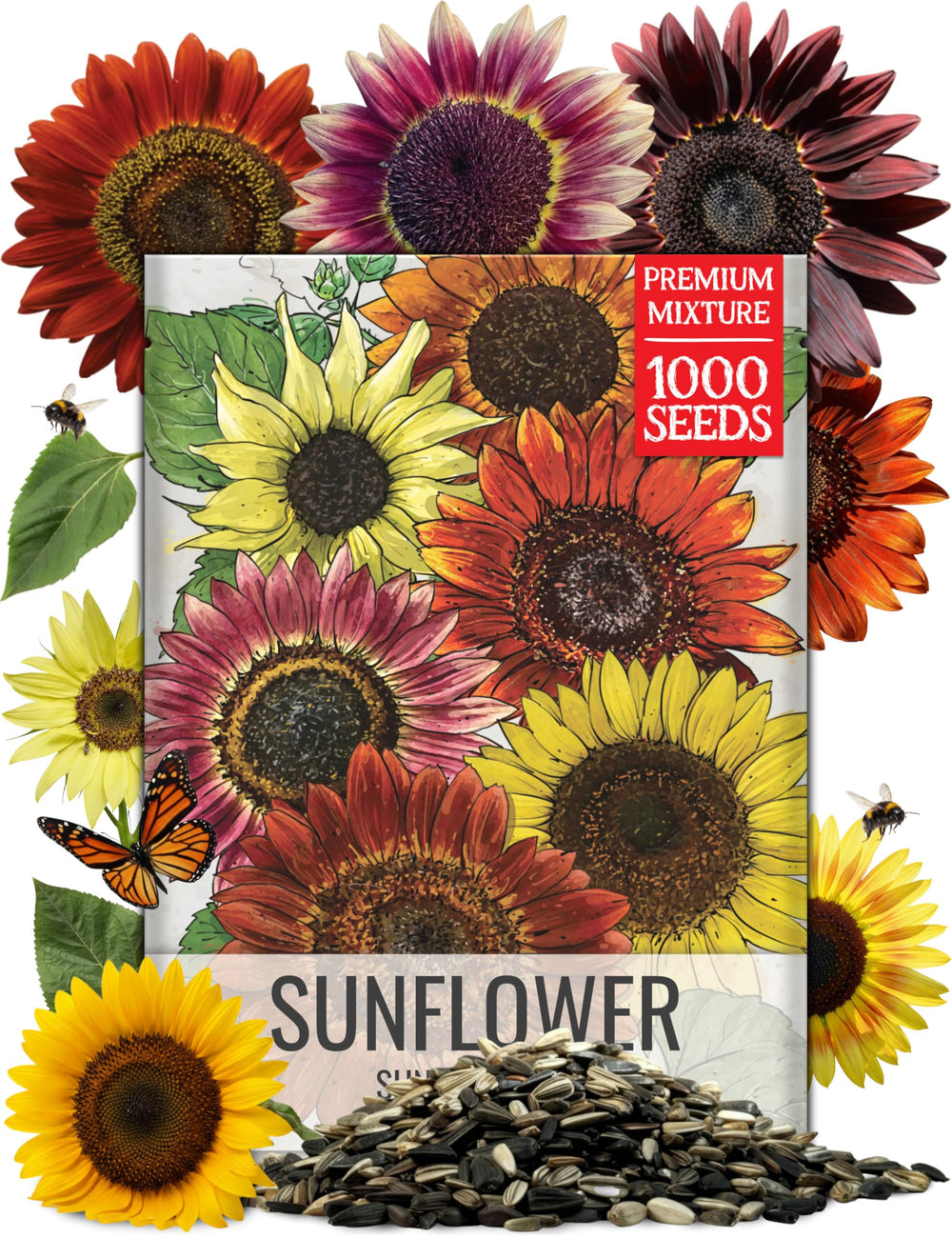 Seed Needs Sunset Blend Sunflower Seeds packet front view