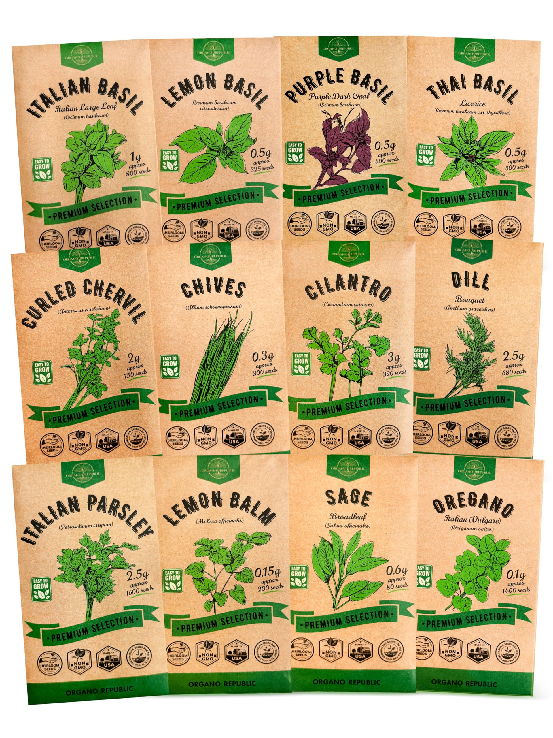 Seed planting guide QR code from Organo Republic pack