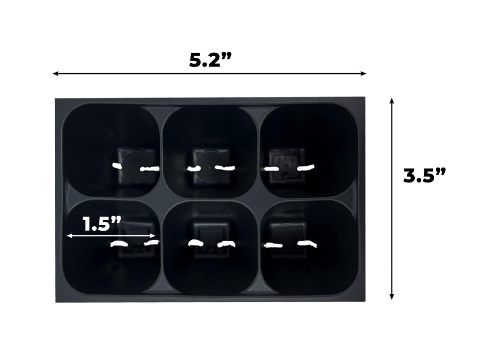 Seed starter trays with plant stakes for labeling seedlings