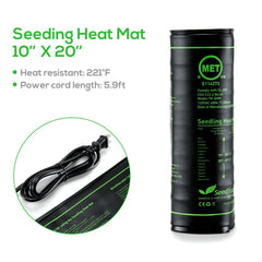 Seedfactor Seedling Heat Mat in use with seedlings