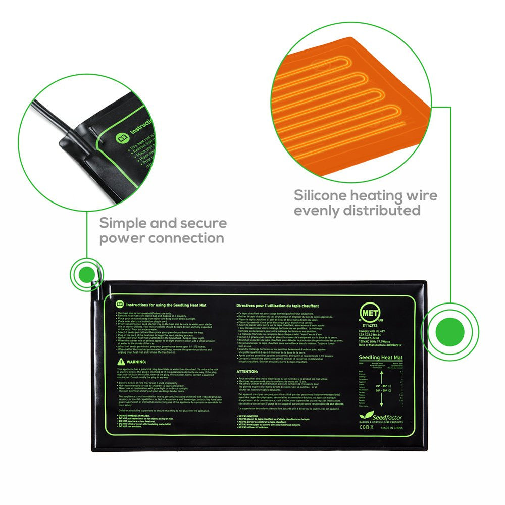 Seedfactor Seedling Heat Mat packaging view