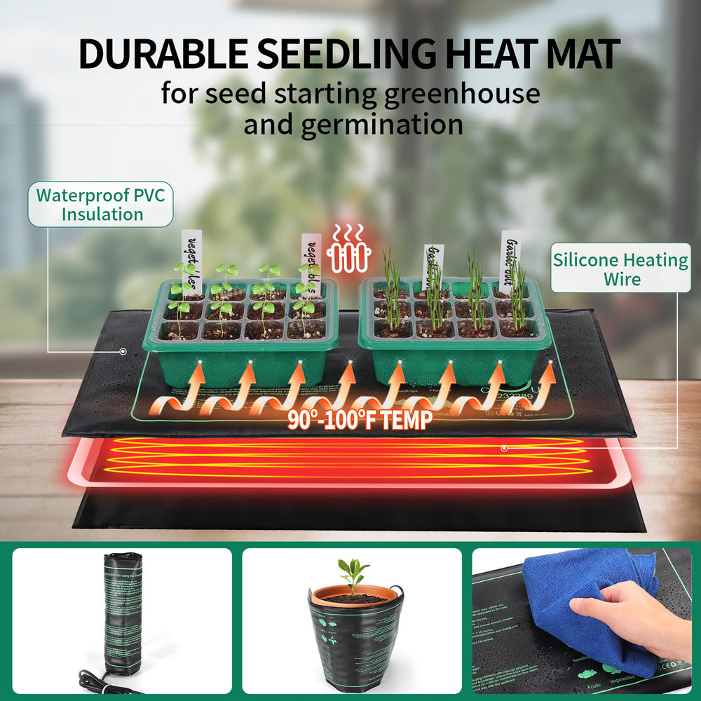 Seedling heat mat for consistent warming