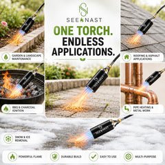 SeeNast Propane Torch Weed Burner back view with extended handle