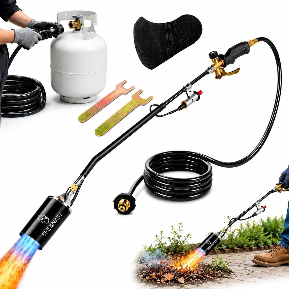 SeeNast Propane Torch Weed Burner front view with large nozzle