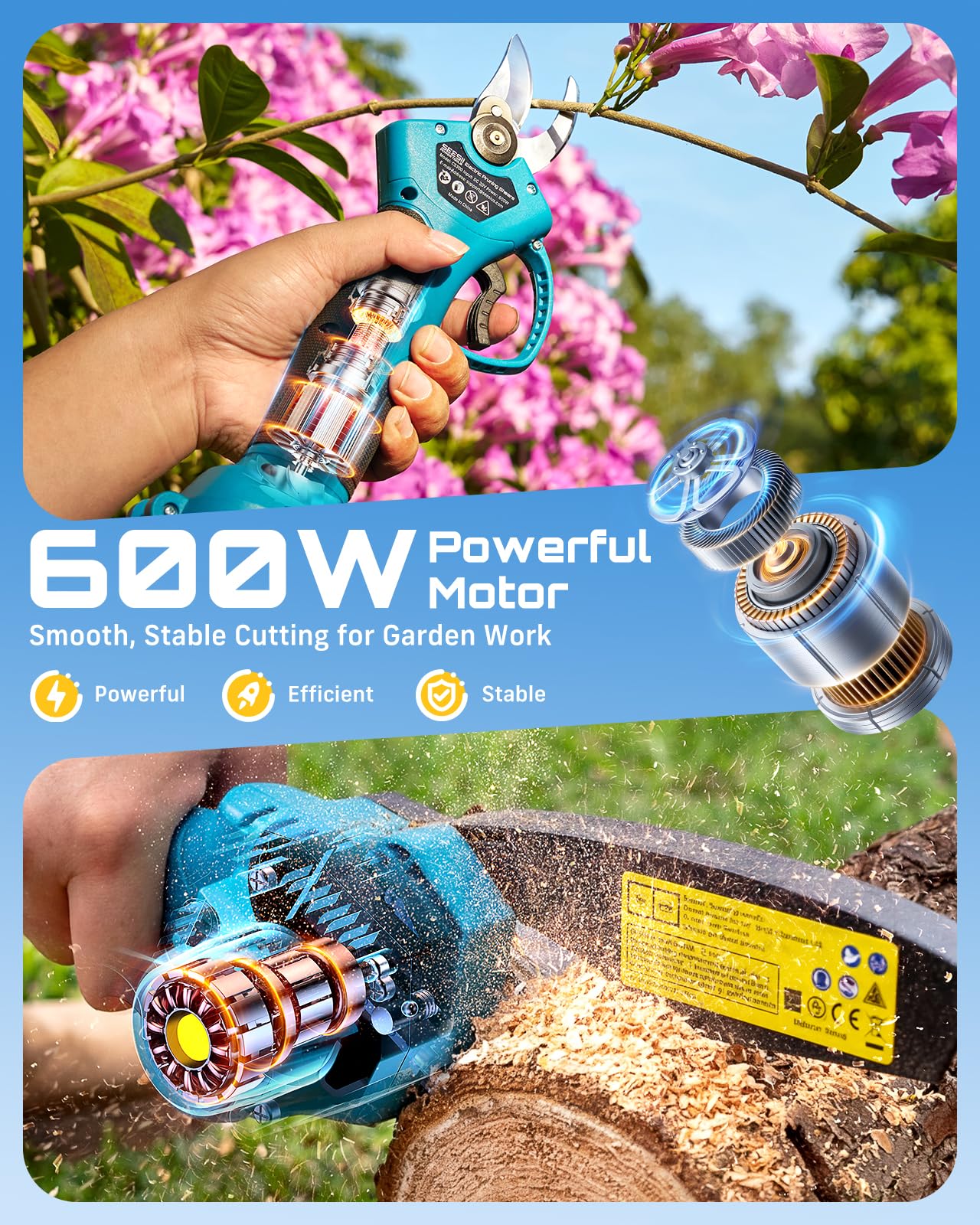 Seesii 20V battery for chainsaw and pruner