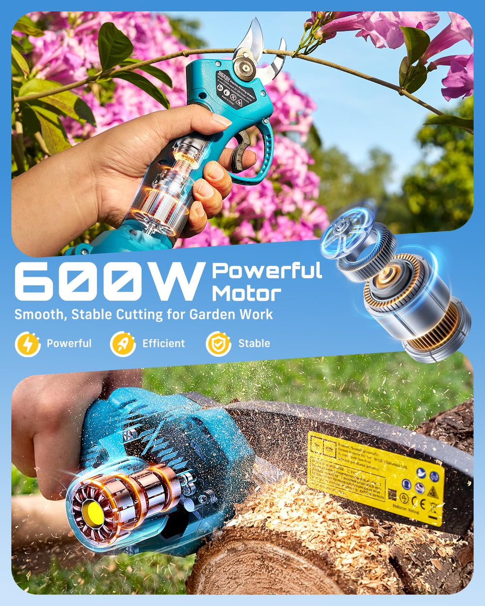 Seesii 20V battery for chainsaw and pruner