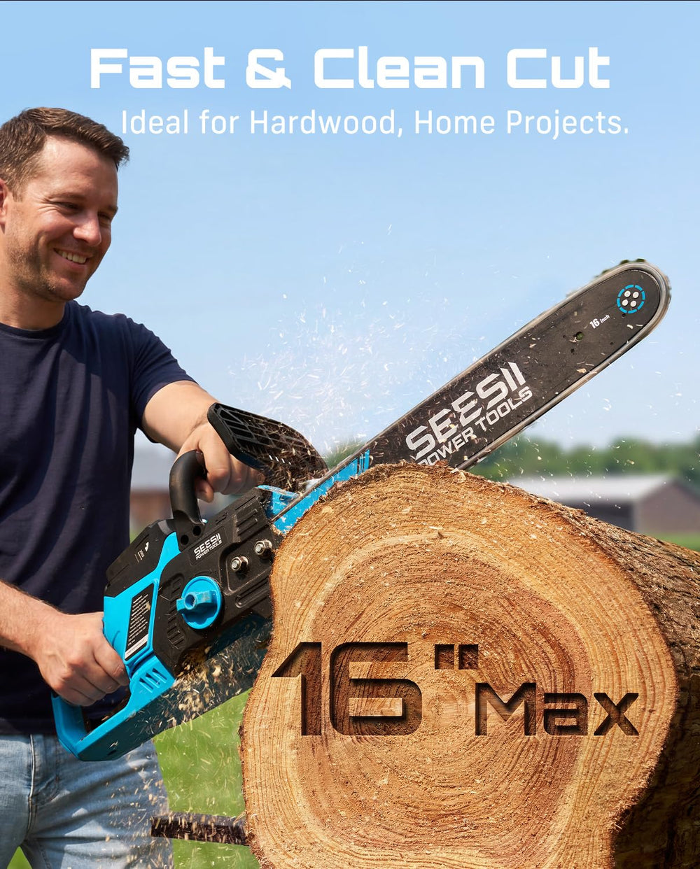 Seesii chainsaw chains demonstrating compatibility with chainsaw